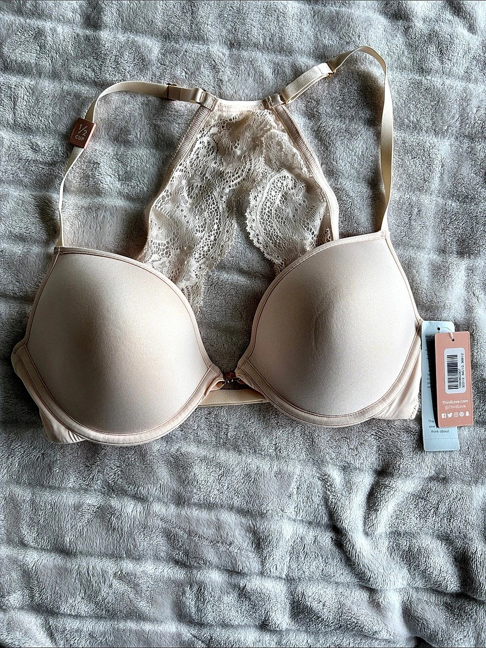ThirdLove Lace Racerback Bra in Pink 34C1/2 NWT
